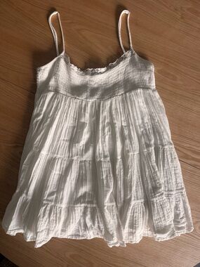 Zara white linen mini dress
